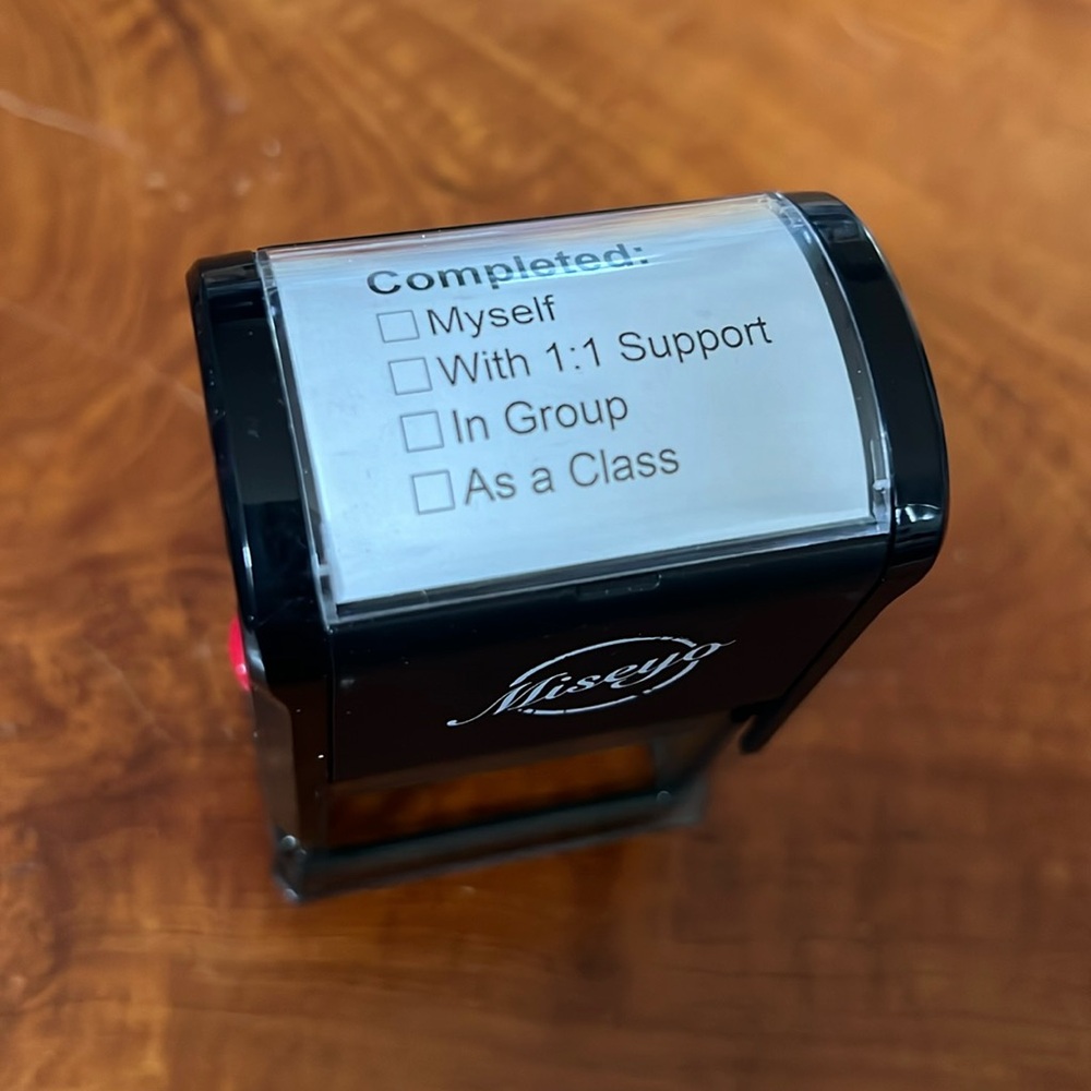 Classwork Completion Self-inking Stamp, black ink